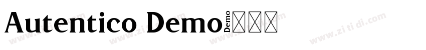 Autentico Demo字体转换